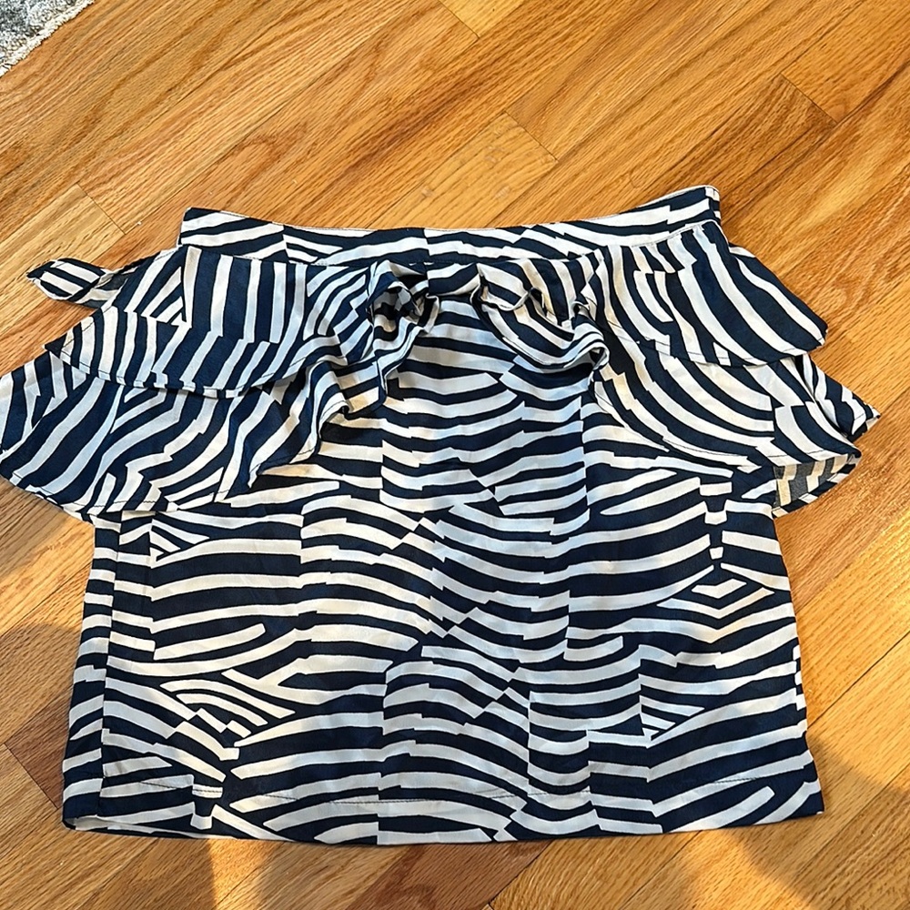 Striped mini skirt